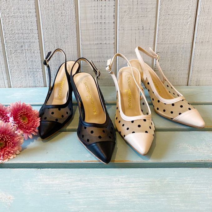 シースルードットパンプス 8e 9 グラマラスガーデン