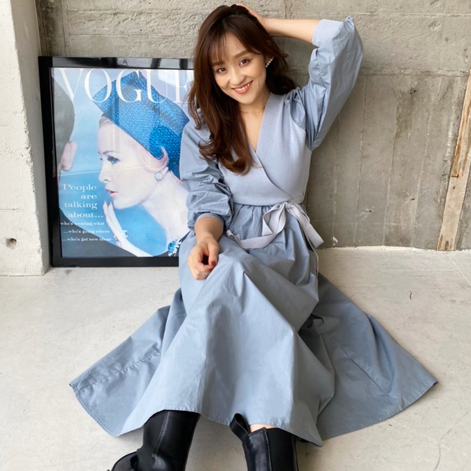 カシュクールドッキングワンピース ネコポスok 8d 1 グラマラスガーデン