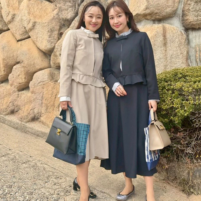 リボンジャケットスカートセットアップ【made in japan】【8a-146-03032】