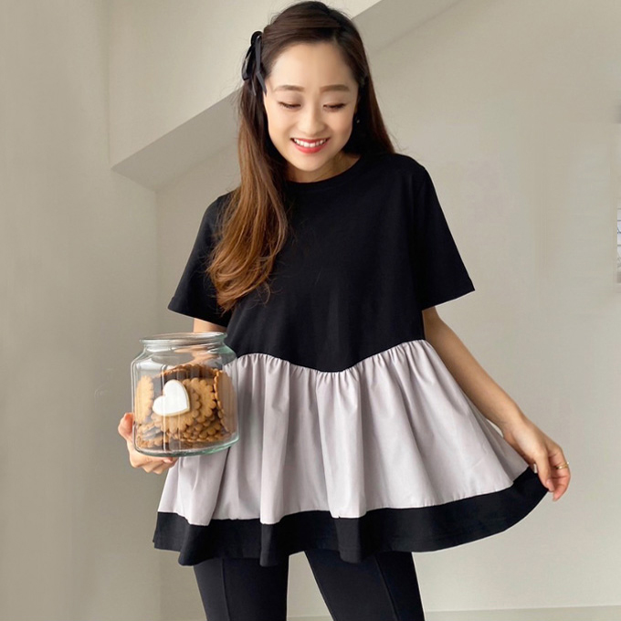 ウェーブ切替カットソー【ネコポスOK】【7i-831-04327】