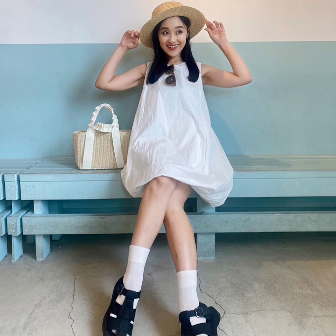 バルーンノースリーブワンピース【7i-831-04550】