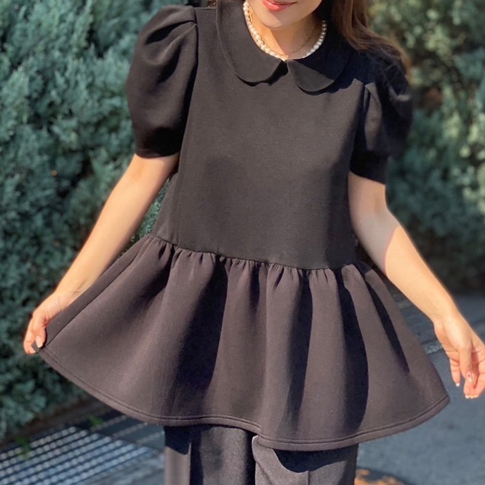 定番襟付きペプラム【7h-971-00008】