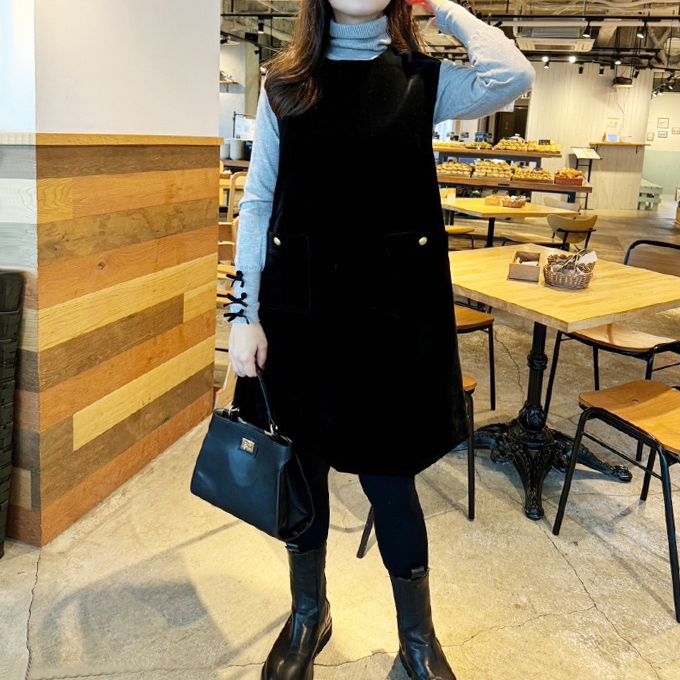 ベロアミニワンピース【7h-831-04836】