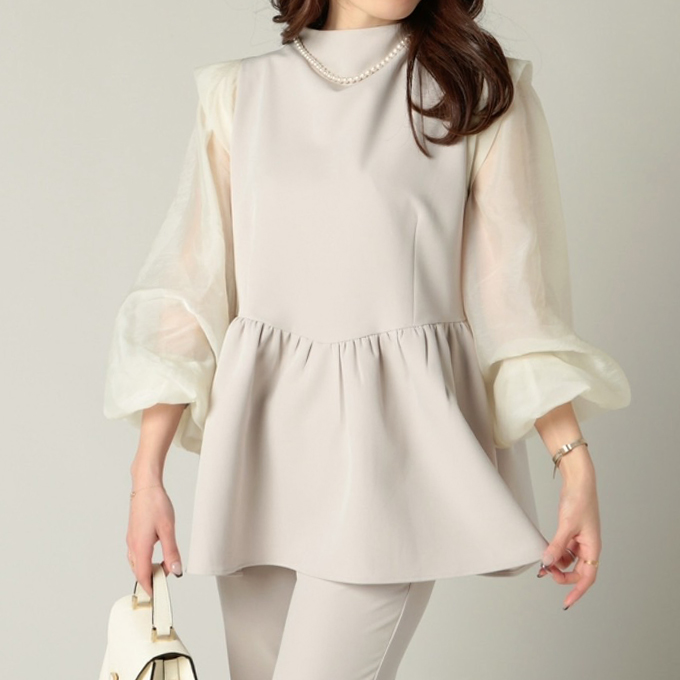 シアースリーブペプラム【7g-920-09402】