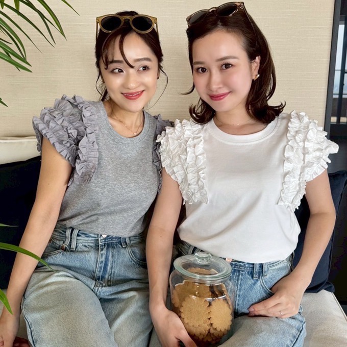 フリルショルダーカットトップス【ネコポスOK】【7g-831-05422】