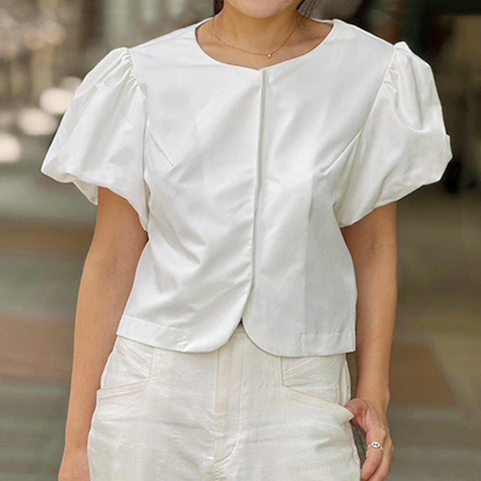 パフスリーブブラウス【ネコポスOK】【7f-831-05751】