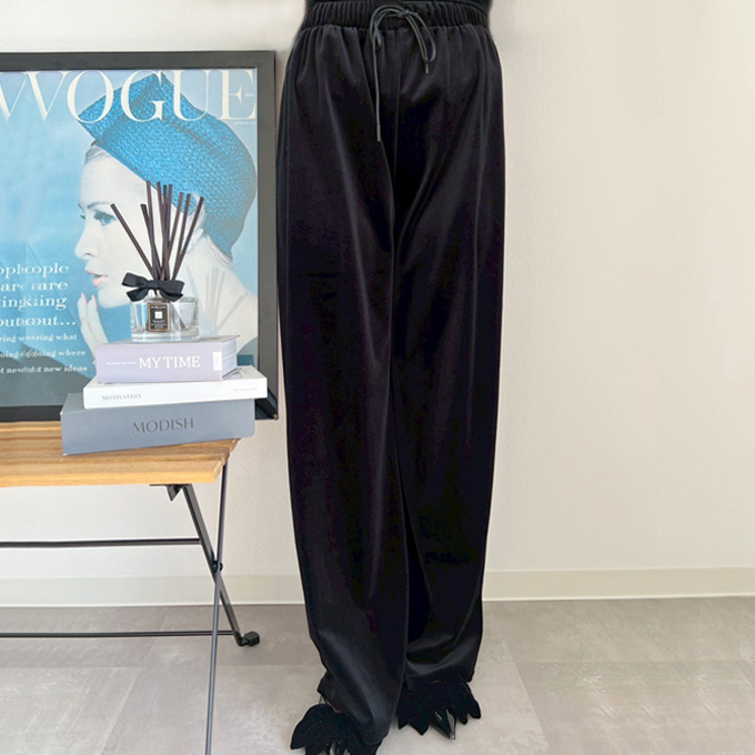 ベロアストレートパンツ【7f-831-05924】