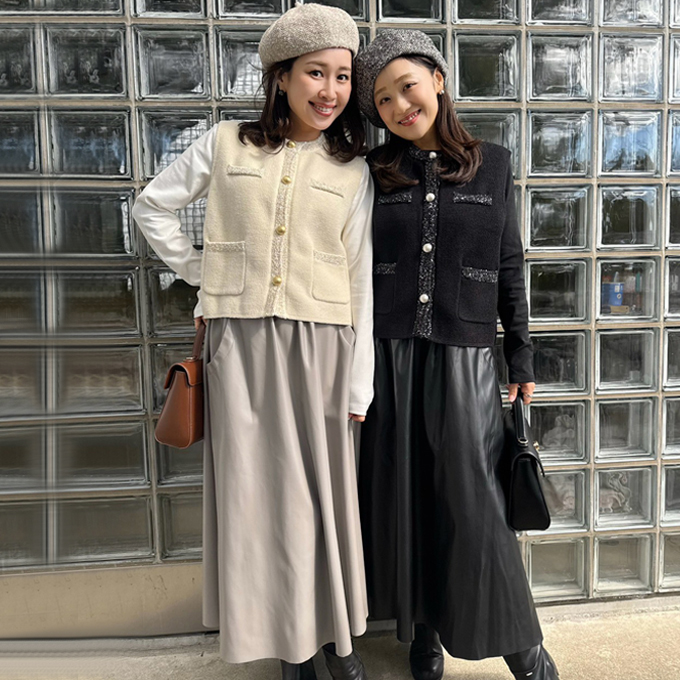 エコレザーフレアスカート【7f-831-05925】