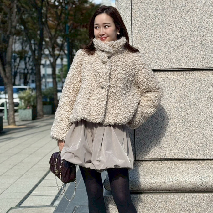 Shapely legs balloon pants MOCHA【7f-920-19410】