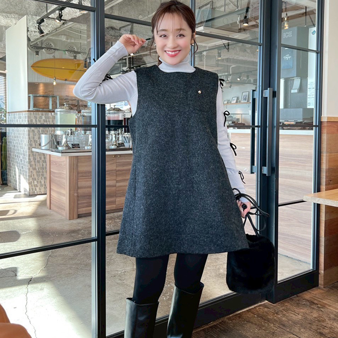 ウールMIXジャンスカ【7f-831-05993】