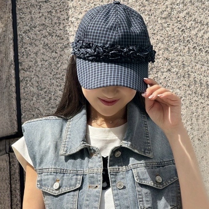 ２WAYチェック柄キャップ【7e-831-06229】