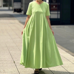 タックフレアマキシワンピ【8i-831-09001】