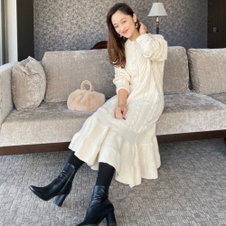 ケーブル編みマーメイドワンピース 8d 1 グラマラスガーデン ケーブル編みマーメイドワンピース 8d 1 グラマラスガーデン