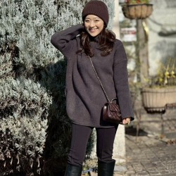 ポンチョ風ニット【8b-831-02879】