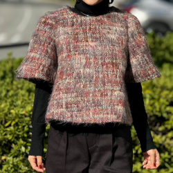 シャギーツイードプルオーバー【7h-831-05054】