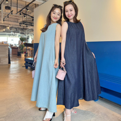 ノースリーブデニムワンピース【7g-831-05477】