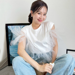 ３wayチュールフリルTシャツ【ネコポスOK】【7g-831-05675】
