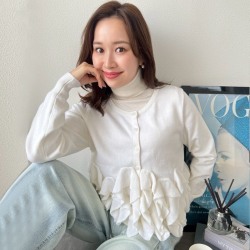 フリルニットカーディガン【7f-831-05956】