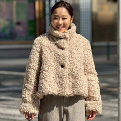 プードルエコファースタンドショートコート【7f-146-07015】