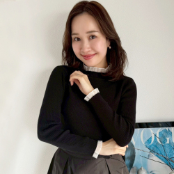 オーガンジーフリルドッキングニット【7f-831-06002】