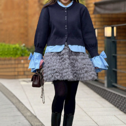 ホイップチュールミニ丈スカート【7f-831-06082】