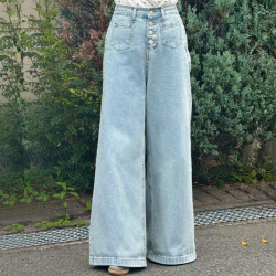 フロントボタンデニムパンツ【7e-831-06197】