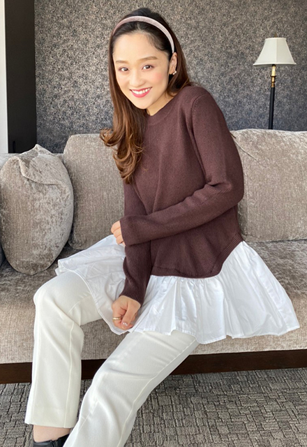 シャツドッキングレイヤードニット【8d-831-02301】 