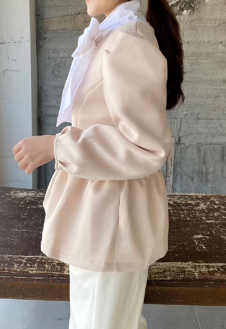 ボンディングフリルペプラムジャケット【8a-831-02935】 