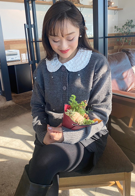 ビジューニットカーディガン【7j-831-03868】 