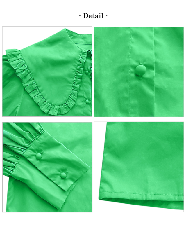 フリルビッグカラーブラウス【ネコポスOK】【7i-831-04015】