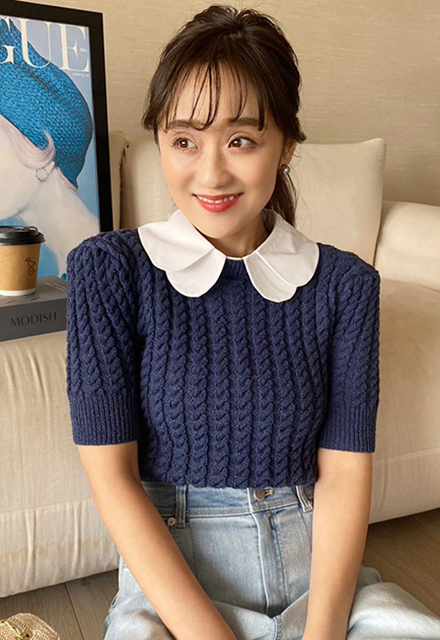 ダブルフリルつけ襟【ネコポスOK】【7i-831-04118】