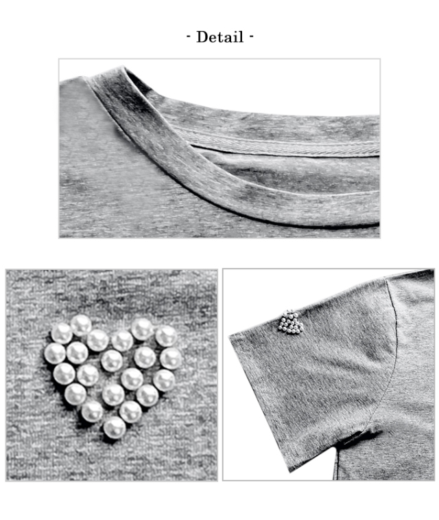 ハートパールTシャツ【ネコポスOK】【7j-831-04321】