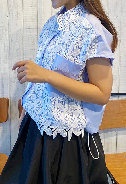 定価21,780円 ヴェロフォンナ フローラルレースレイヤードブラウス Re.Verofonna - 定価21,780円 ヴェロフォンナ フローラルレース