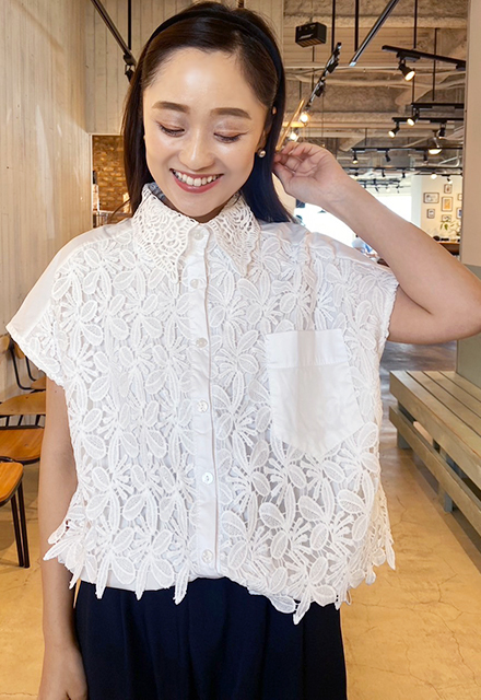 定価21,780円 ヴェロフォンナ フローラルレースレイヤードブラウス Re.Verofonna - 定価21,780円 ヴェロフォンナ フローラルレース