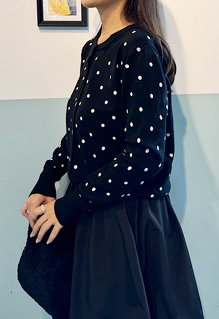 GeeRA｜ドット柄カーディガン | Rakuten Fashion(楽天