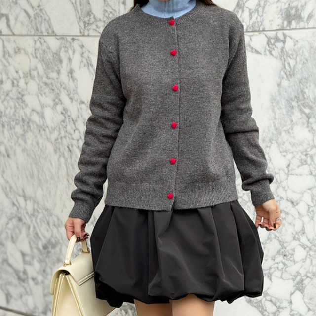 45rpm グレー ボタン付きカーディガン 45R】ニット｜1977年創業、日本の服。丈夫で長持ち、気持ちの