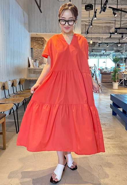 エアリーティアードワンピース【7g-831-05410】