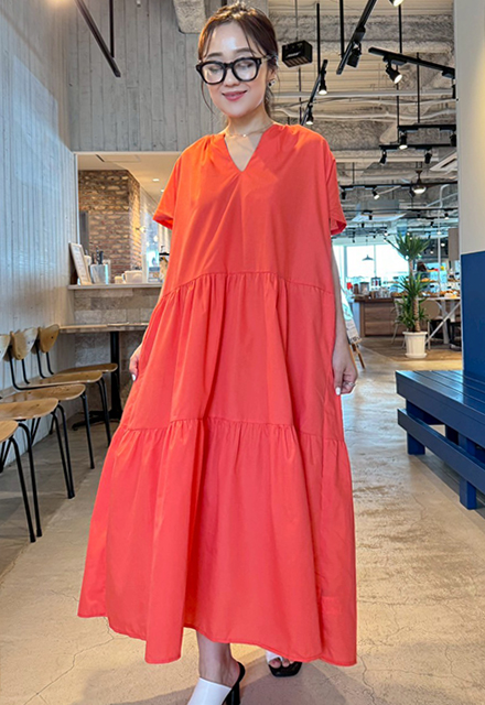 エアリーティアードワンピース【7g-831-05410】