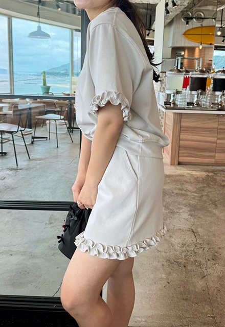 フリルスウェットセットアップ【7g-831-05596】