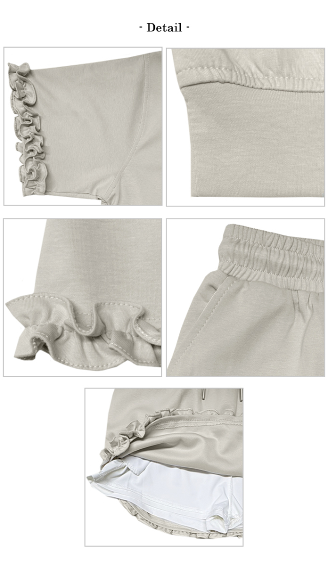 フリルスウェットセットアップ【7g-831-05596】