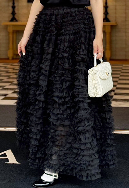 フリルチュールスカート【7g-831-05607】