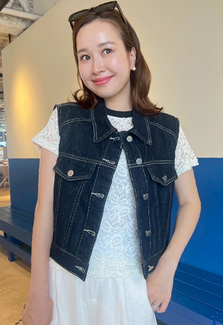 デニムベスト【7g-831-05650】