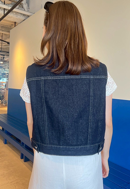 デニムベスト【7g-831-05650】