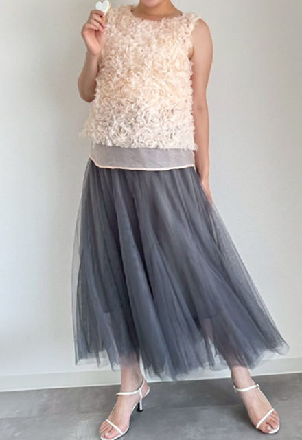 フラワーノースリーブトップス【ネコポスOK】【7g-831-05598】