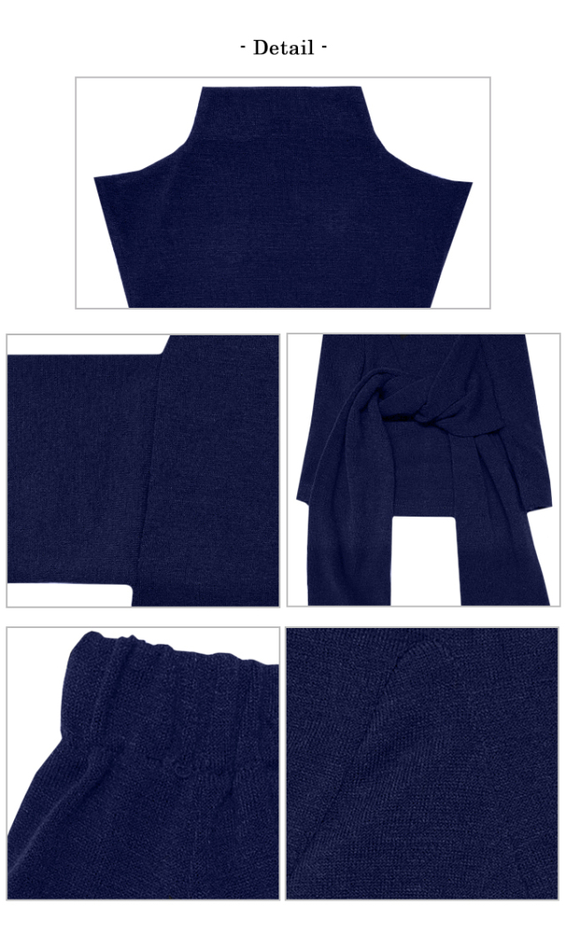 ニットハイネック×フレアスカートセットアップ【7f-831-05779】