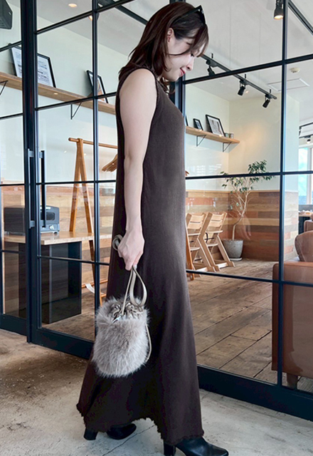 ナチュラルベーシックノースリーブワンピース【7f-831-05795】