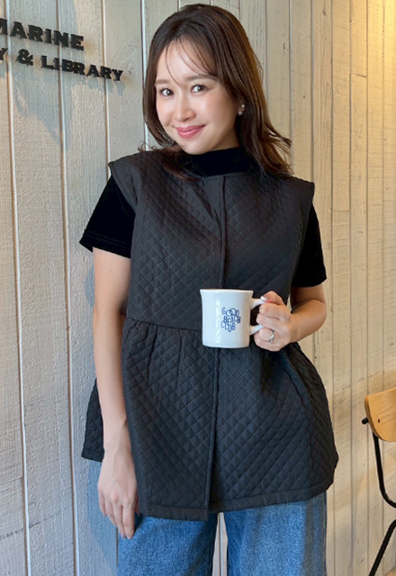 キルティングペプラムジレ【7f-831-05760】