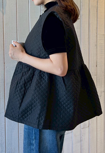 キルティングペプラムジレ【7f-831-05760】