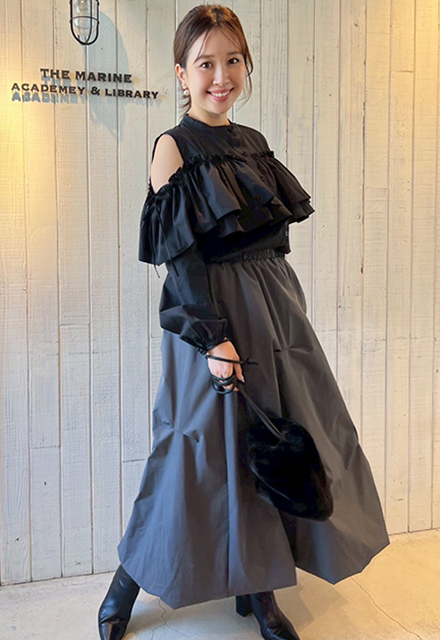 BLAMINK ブラミンク タック バルーン スカート ブラウン BLAMINK ブラミンク タック バルーン スカート ブラウン