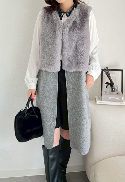 エコファー切替ロングジレ【7f-831-05784】